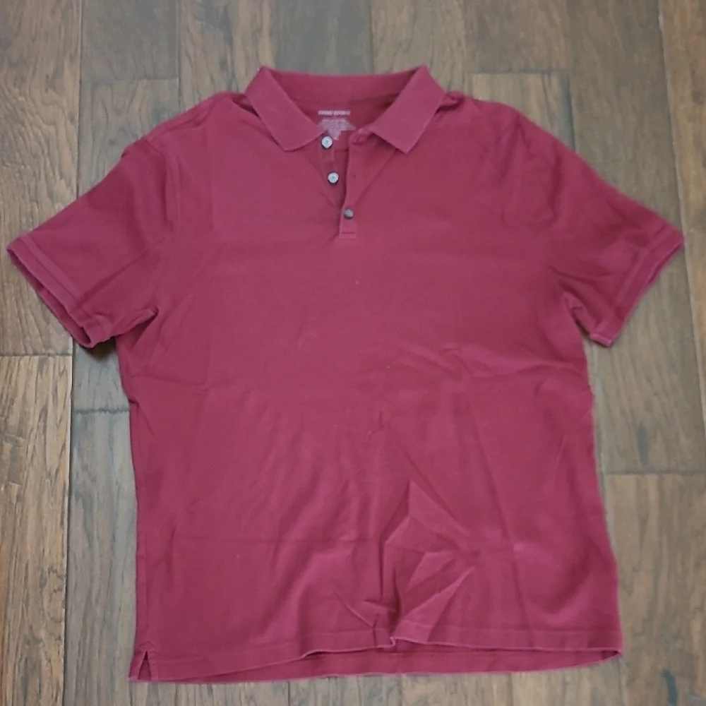 Banana Republic Men's Classic Dark Red Polo style shirt size XXL